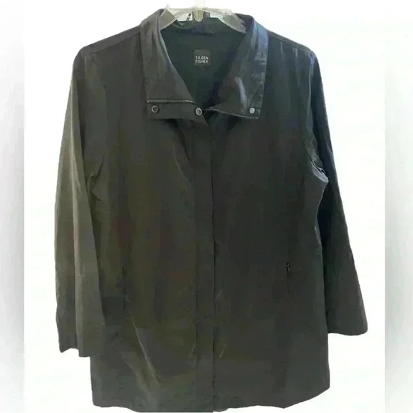 Eileen Fisher Black Coat Size Large/XL - Picture 1 of 12